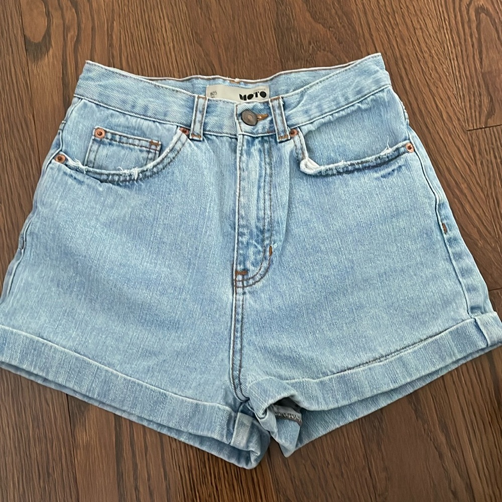 Topshop high waisted Jean shorts
